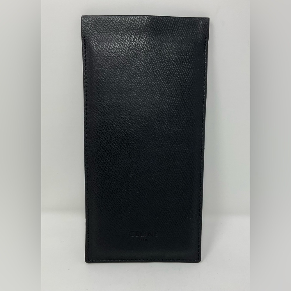 Celine Paris Black Pebbled Grain Soft Eyeglasses Sunglasses Case Authentic